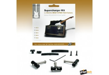 GraphTech Supercharger Strat and Tele Style Guitars Kit A PX-8163-00 - Köprü ve Eşik Seti