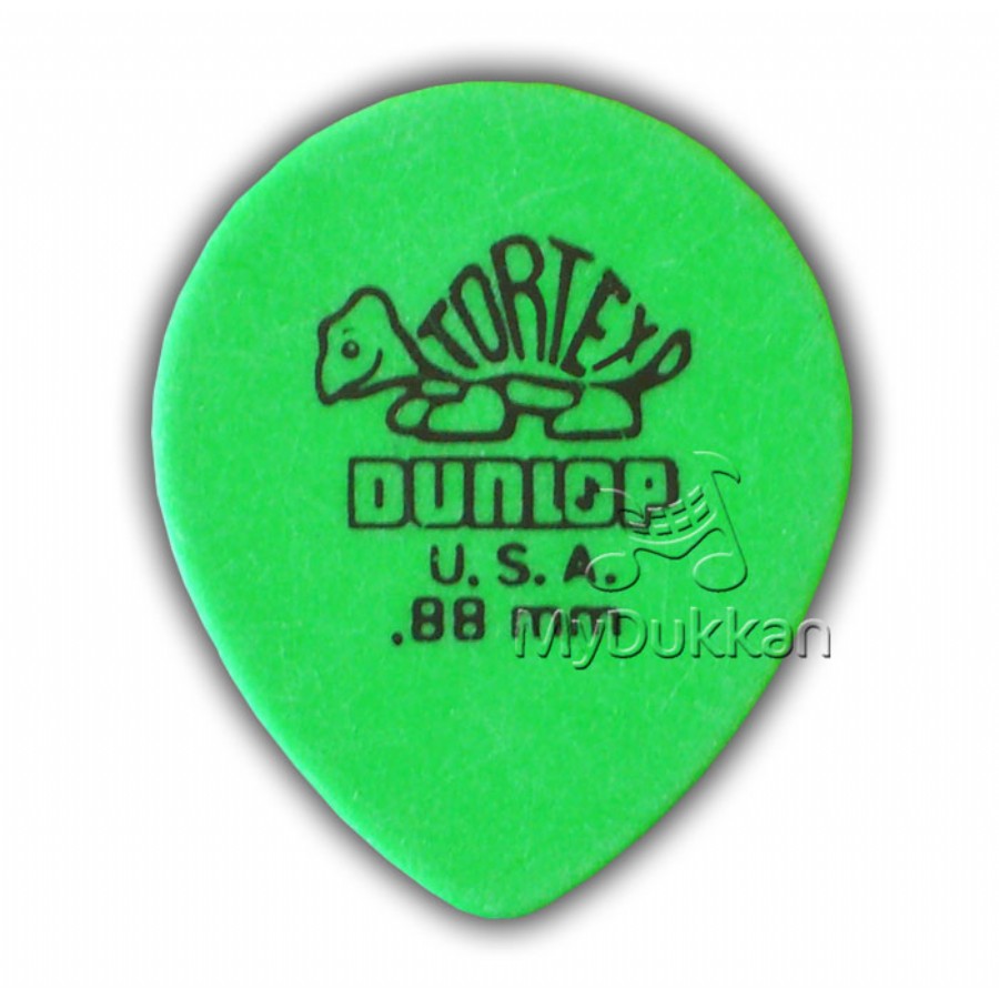 Jim Dunlop Tortex Tear Drop .88 mm Yeşil Pena