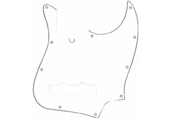 Fender 10-Hole Contemporary Jazz Bass Pickguards Beyaz - Bas Gitar Pickguard