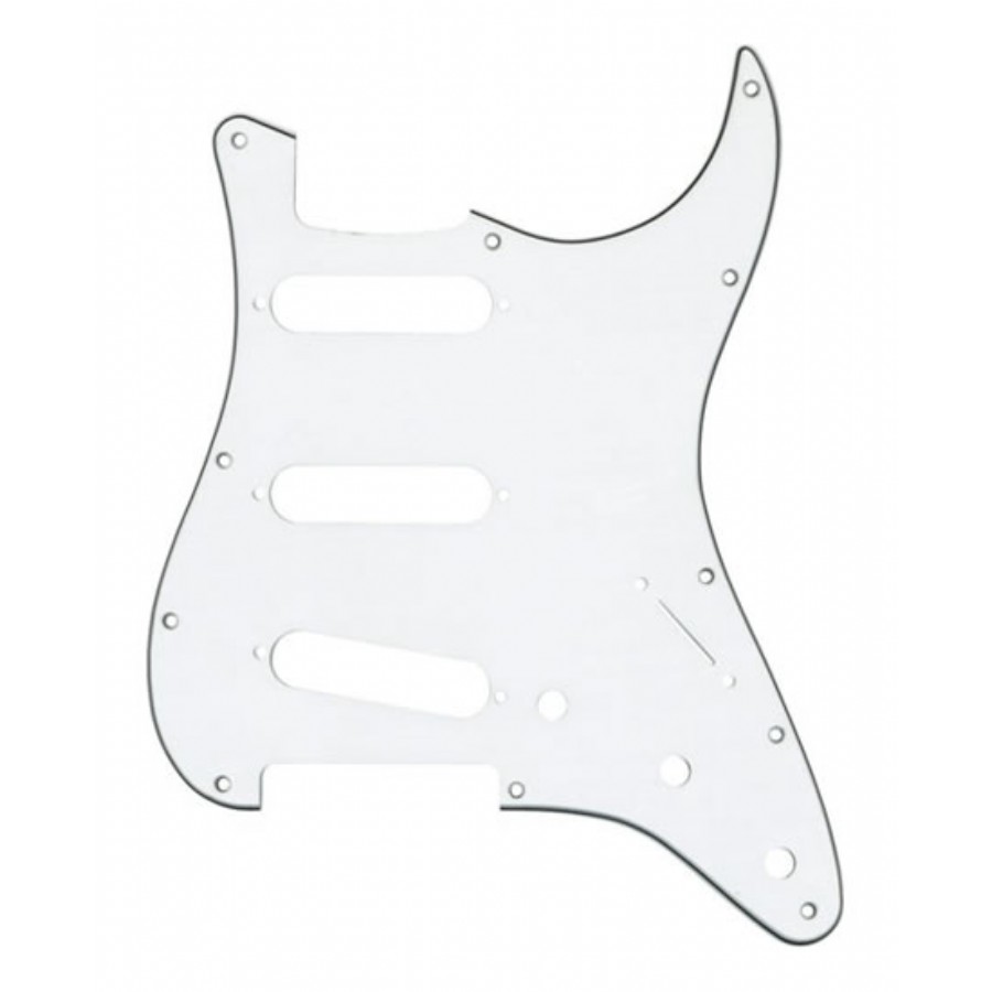 Fender Standard Stratocaster 11 Hole S/S/S Pickguards Beyaz Pickguard