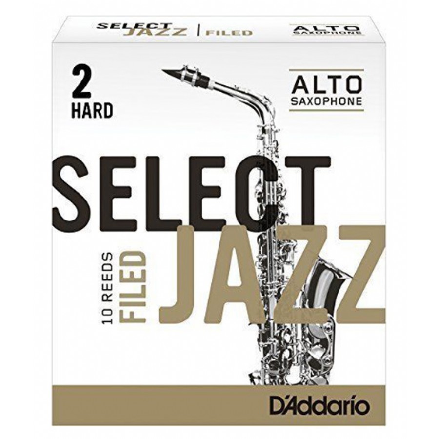 D'addario Select Jazz Alto Saxophone Filed Reeds 2H - Hard - RSF10ASX2H Alto Saksofon Kamışı