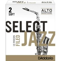 D'addario Select Jazz Alto Saxophone Filed Reeds 2S - Soft - RSF10ASX2S