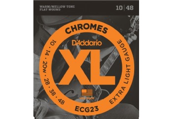 D'Addario ECG23 Chromes Flat Wound, Extra Light, 10-48 Takım Tel - Elektro Gitar Teli 010-048