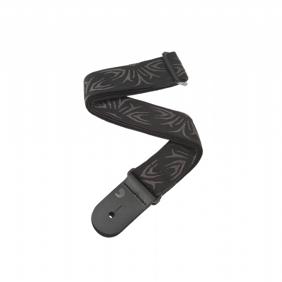 DAddario Nylon Woven Guitar Straps 50F078 - Black/Grey tattoo Gitar Askısı