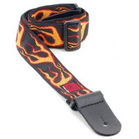 DAddario Nylon Woven Guitar Straps 50F01 - Fluid Flames