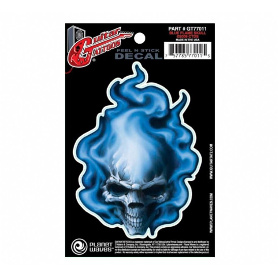 Planet Waves Blue Flame Skull GT77011 Gitar Sticker