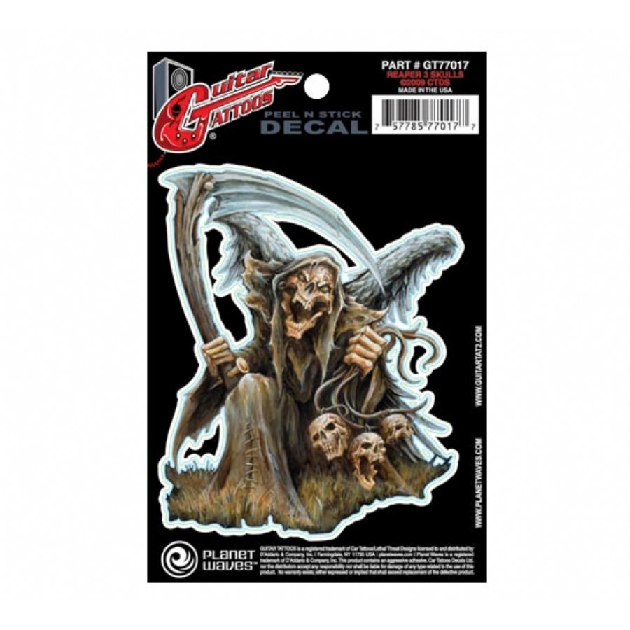 Planet Waves Reaper 3 Skulls GT77017 Gitar Sticker